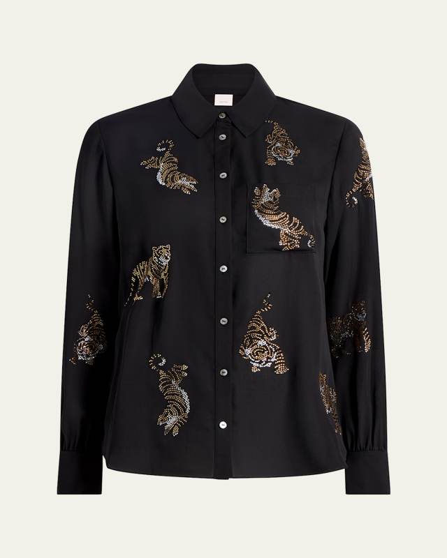 Blanche Le Tiger Long-Sleeve Top